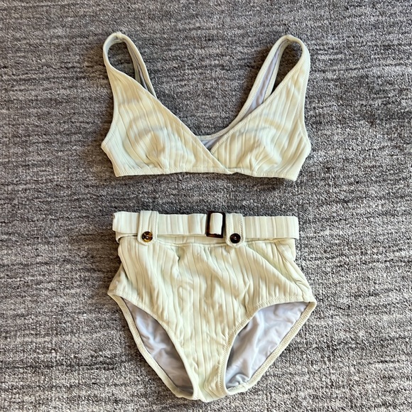 Solid & Striped pale yellow bikini XS - Picture 2 of 5